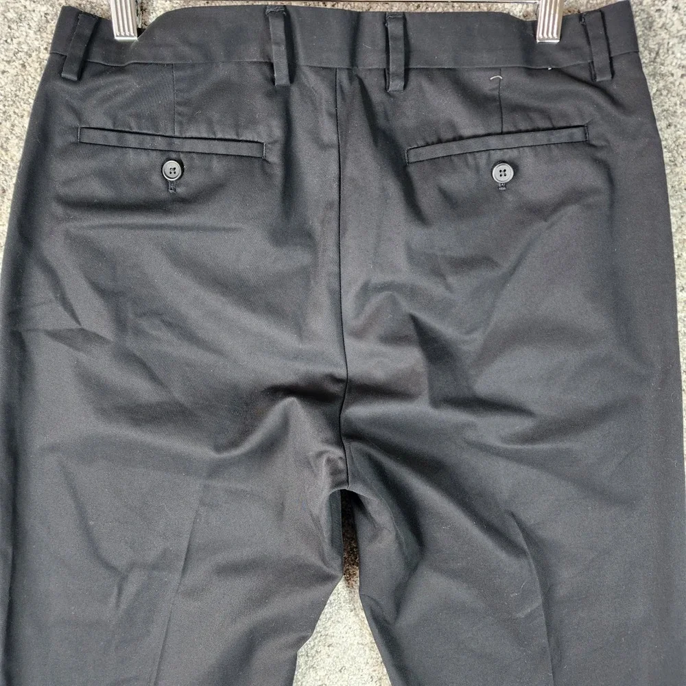 Banana Republic Chino Dress Pants Mens 34x32 Slim Fit Non-Iron Black Excellent